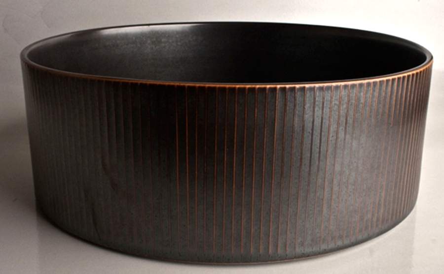 Bolero Brown 9" Round Serving Bowl by Jaune de Chrome-1