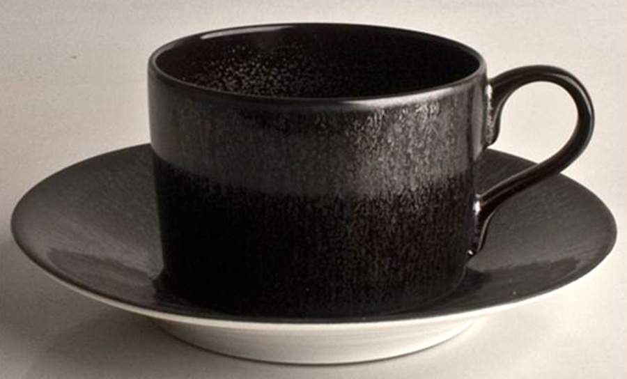 Hours of the Night Flat Cup & Saucer Set by Jaune de Chrome-1