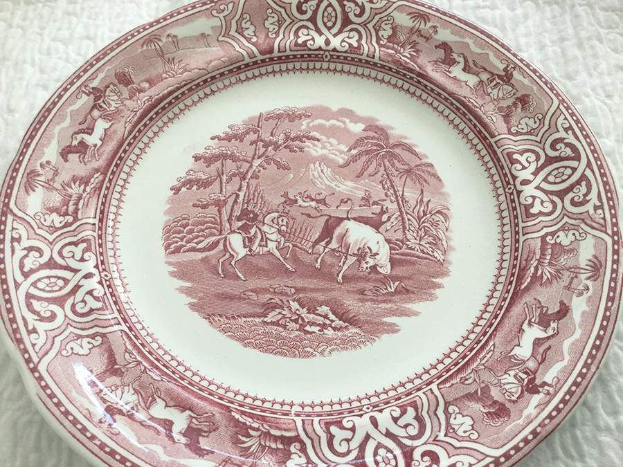 Toro Red Dinner Plate by George Jones & Sons-1