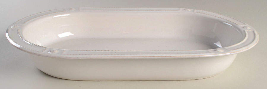 Berry and Thread (French Panel Whitewash) 17" Oval Baker by Juliska Ceramics-1