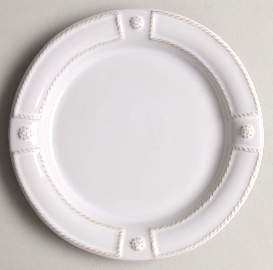 Berry and Thread (French Panel Whitewash) Cocktail Plate by Juliska Ceramics-1