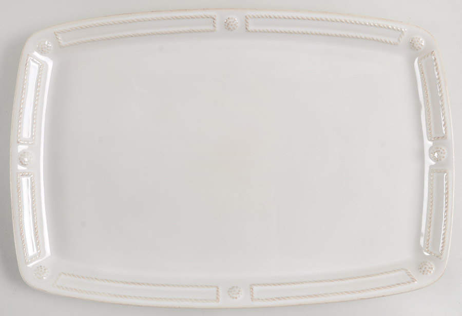 Berry and Thread (French Panel Whitewash) 16" Rectangular Serving Platter by Juliska Ceramics-1