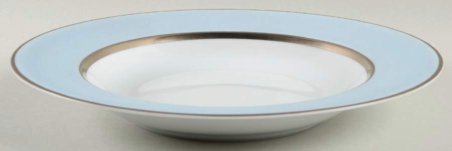 Blue Crackle Rim Soup Bowl by Jaune de Chrome-1