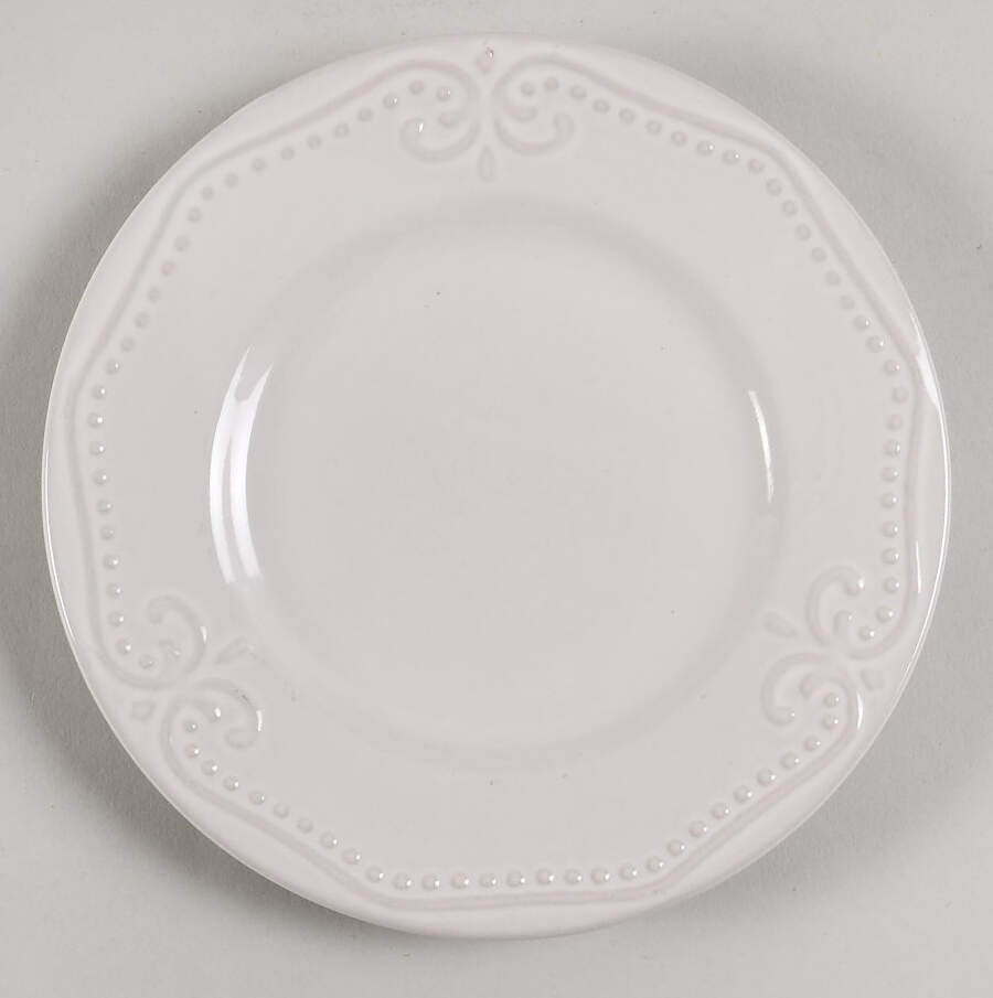Scroll White Bread & Butter Plate by JCPenney-1