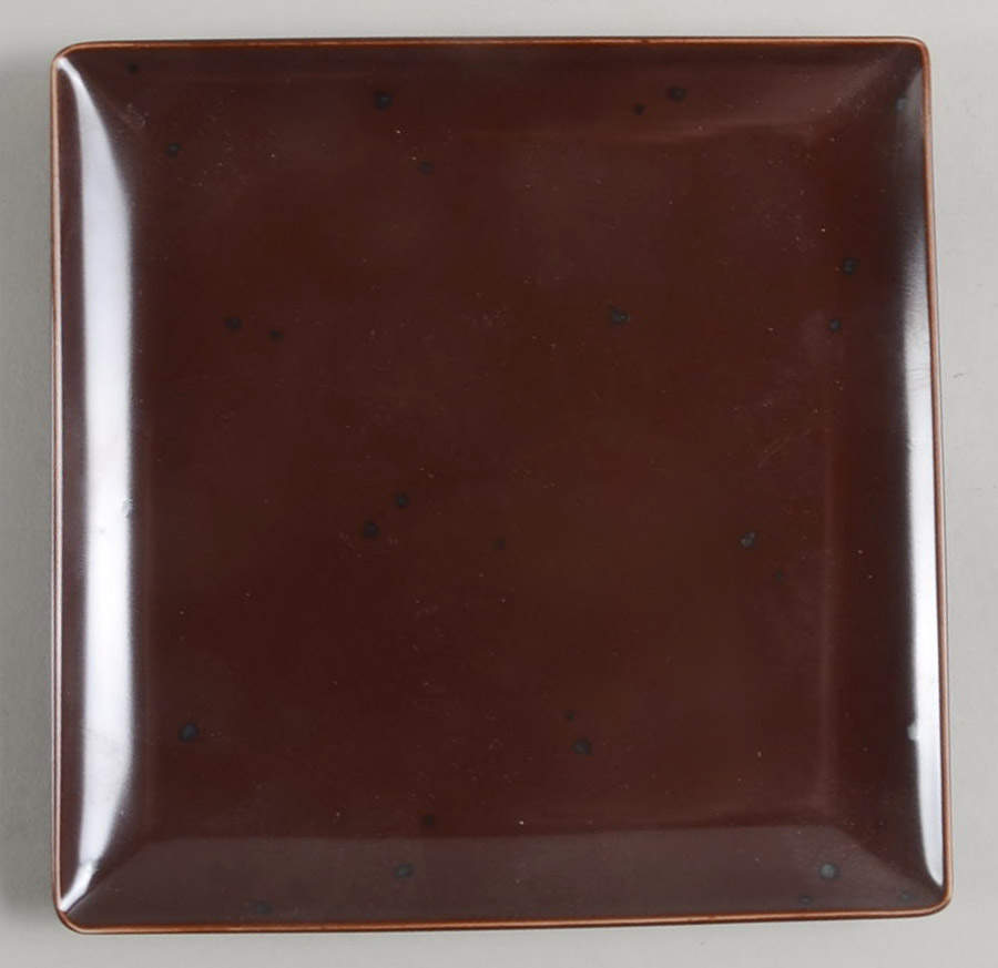 Tiramisu Ganache (Brown) 6" Square Plate by Jaune de Chrome-1