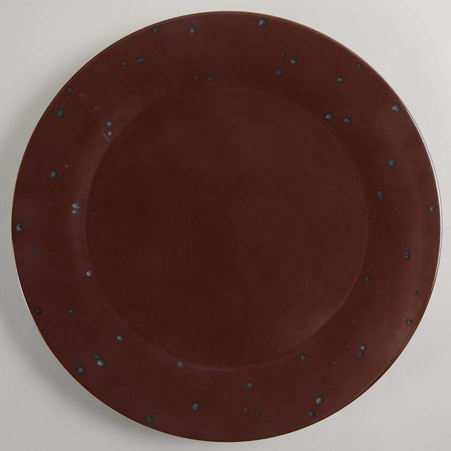 Tiramisu Ganache (Brown) Large Dinner Plate by Jaune de Chrome-1