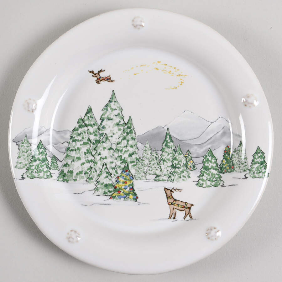 Berry and Thread North Pole Cocktail Plate by Juliska Ceramics-1