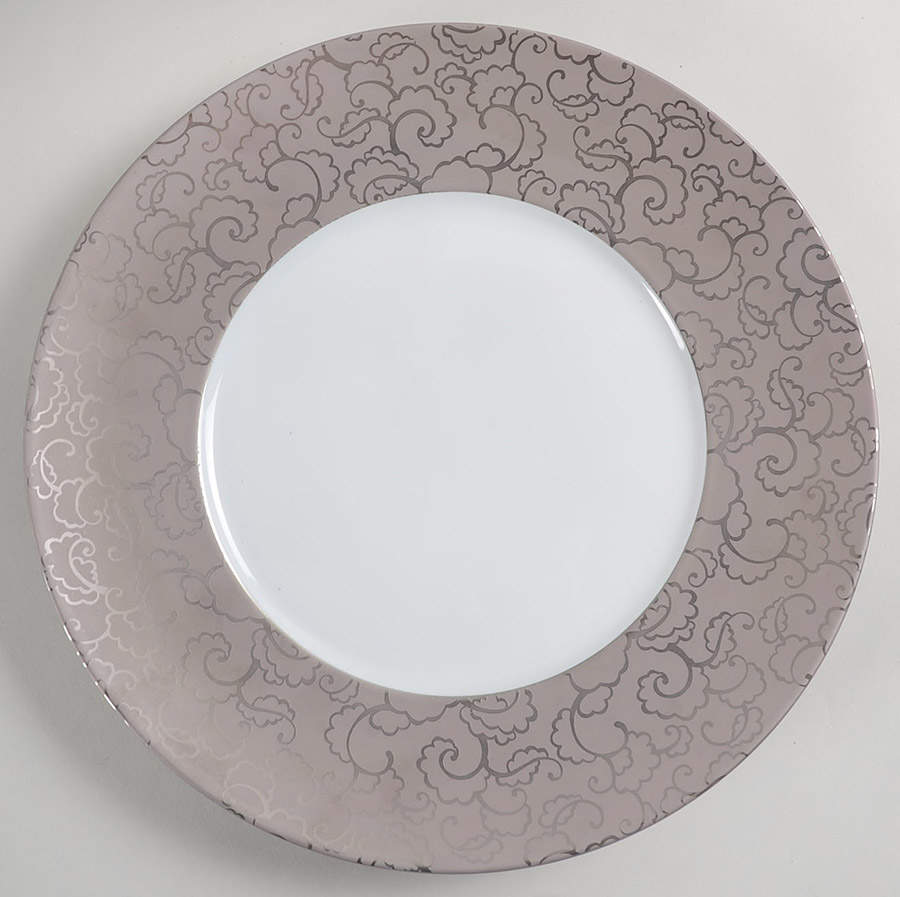 Falbala Platinum Service Plate (Charger) by Jaune de Chrome-1