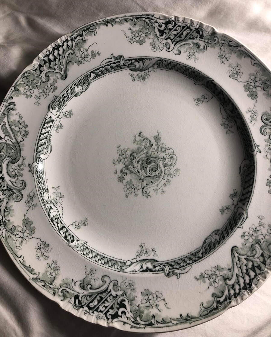 Anfield-Black Dinner Plate by George Jones & Sons-1
