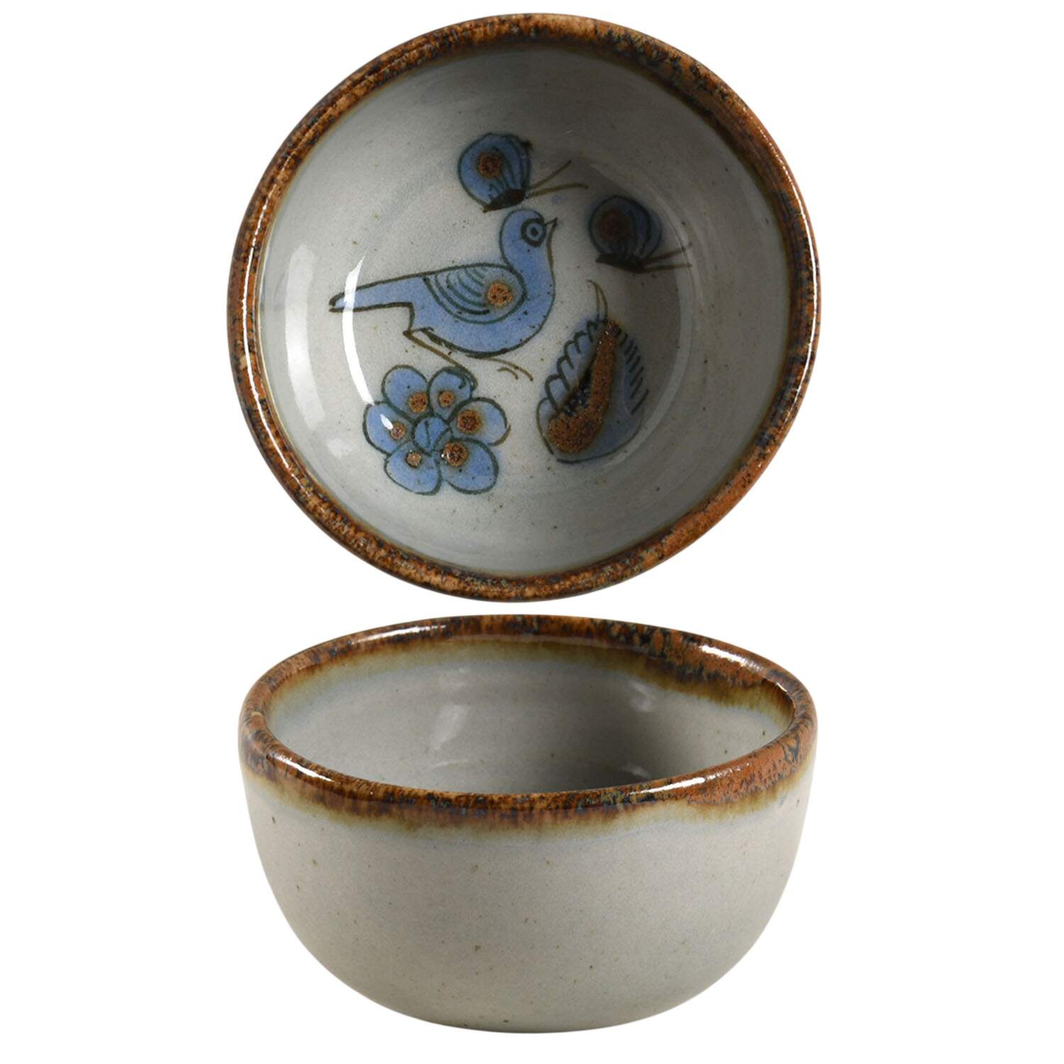 El Palomar Blue Fruit/Dessert (Sauce) Bowl by Ken Edwards Pottery-1