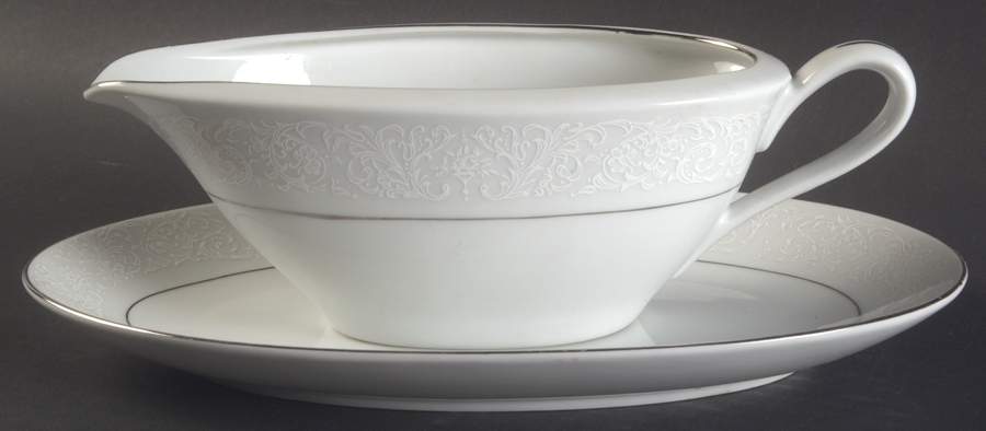 Satin Song  Gravy Boat & Underplate/Relish by Kristina Collection-1