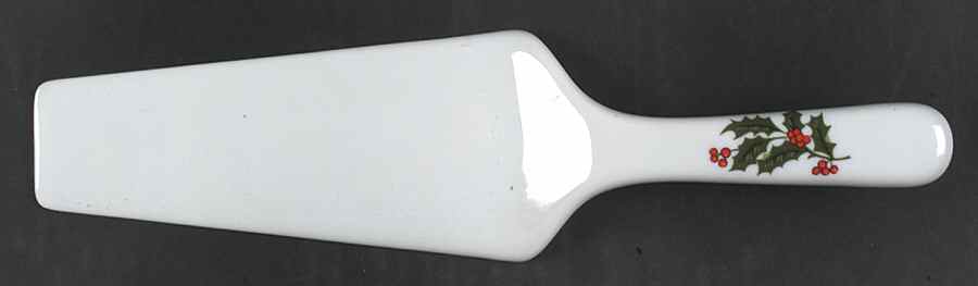 Christmas Holly (Smooth Edge) Solid Ceramic Pie/Cake Server by Kashima-1