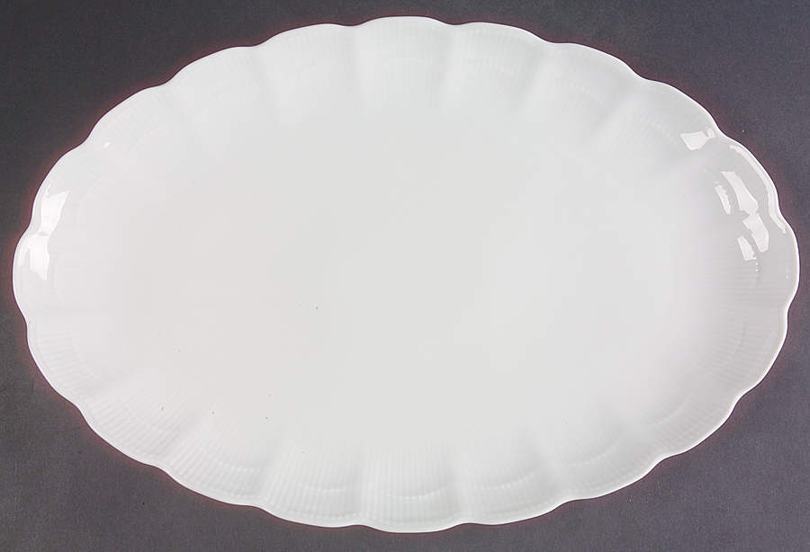 Romantica All White 16" Oval Serving Platter by Kaiser-1
