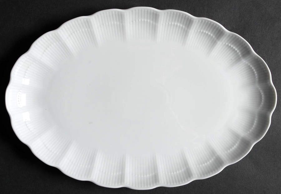 Romantica All White 11" Oval Serving Platter by Kaiser-1
