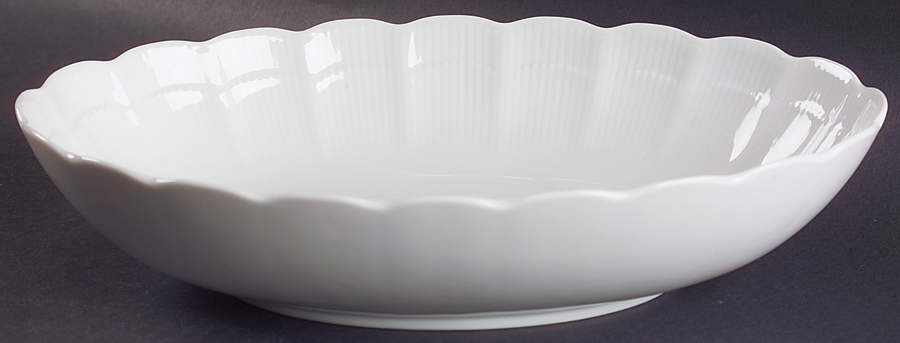 Romantica All White 11" Oval Vegetable Bowl by Kaiser-1