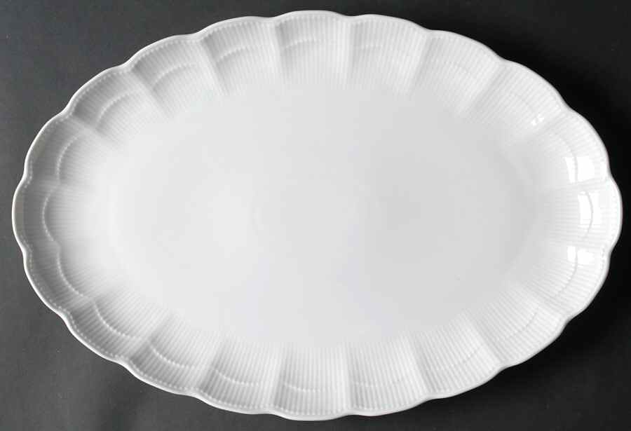 Romantica All White 16" Oval Serving Platter by Kaiser-1