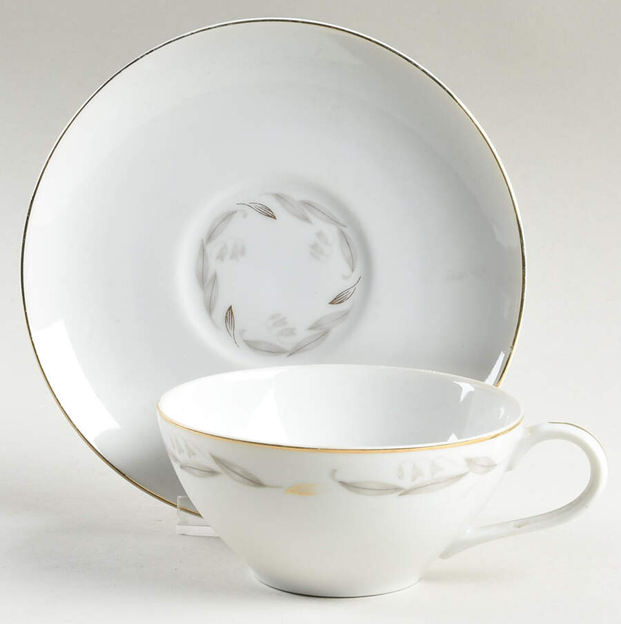 Golden Fantasy Flat Cup & Saucer Set by Kaysons Import Company-1