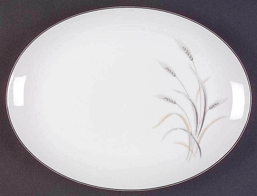 Silver Rhythm 12" Oval Serving Platter by Kaysons Import Company-1