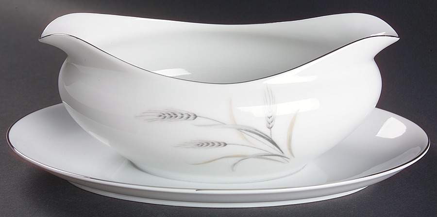 Silver Rhythm Gravy Boat with Attached Underplate by Kaysons Import Company-1