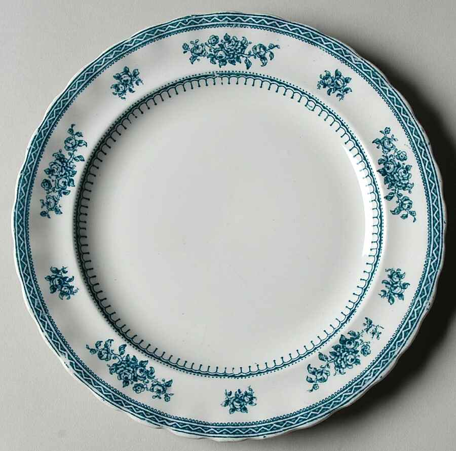 Shrewsbury (Teal) Salad Plate by Keeling & Co-1