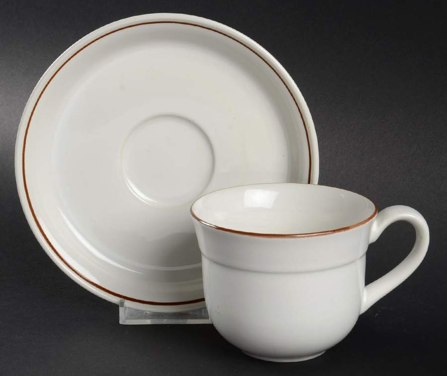 Autumn Swirl Flat Cup & Saucer Set by Kenmark-1