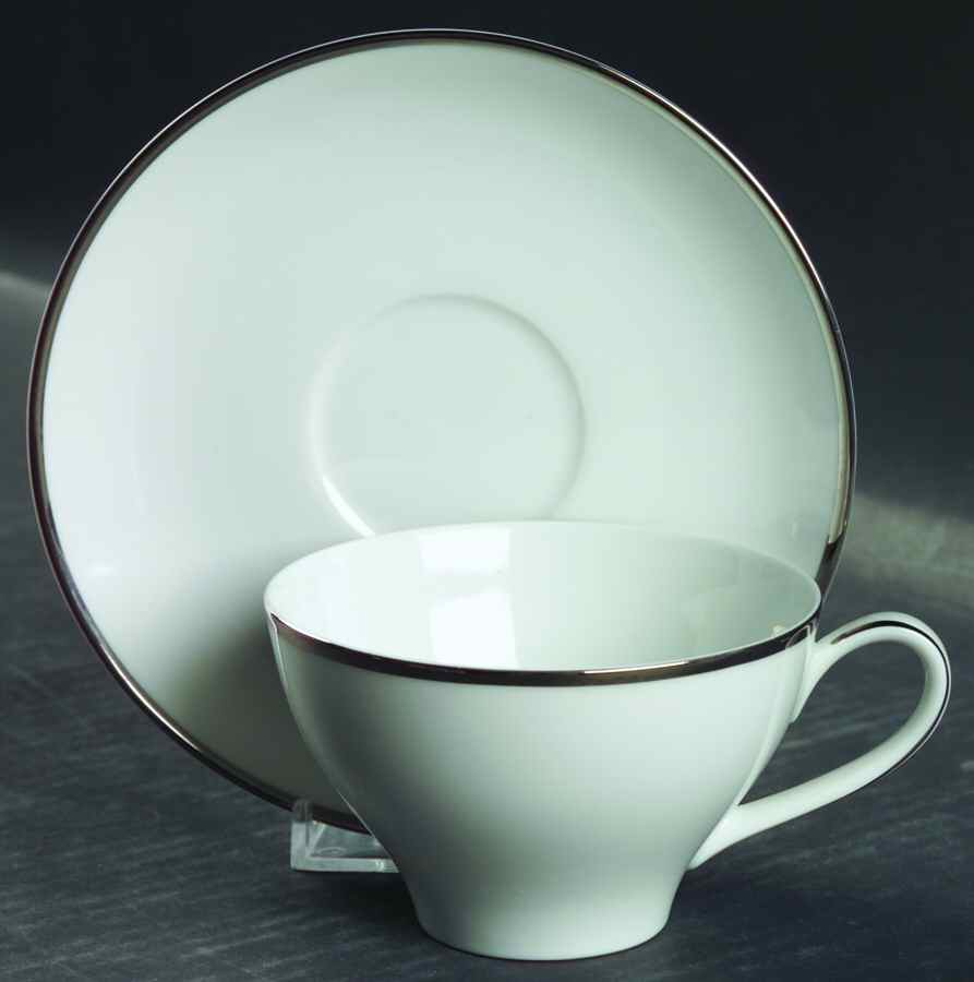Patrician Flat Cup & Saucer Set by Kenmark-1