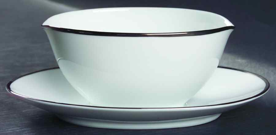 Patrician Gravy Boat with Attached Underplate by Kenmark-1
