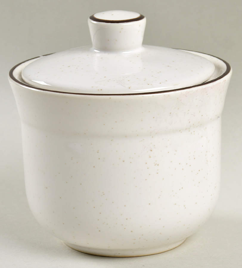 Teakwood Sugar Bowl & Lid by Kenmark-1