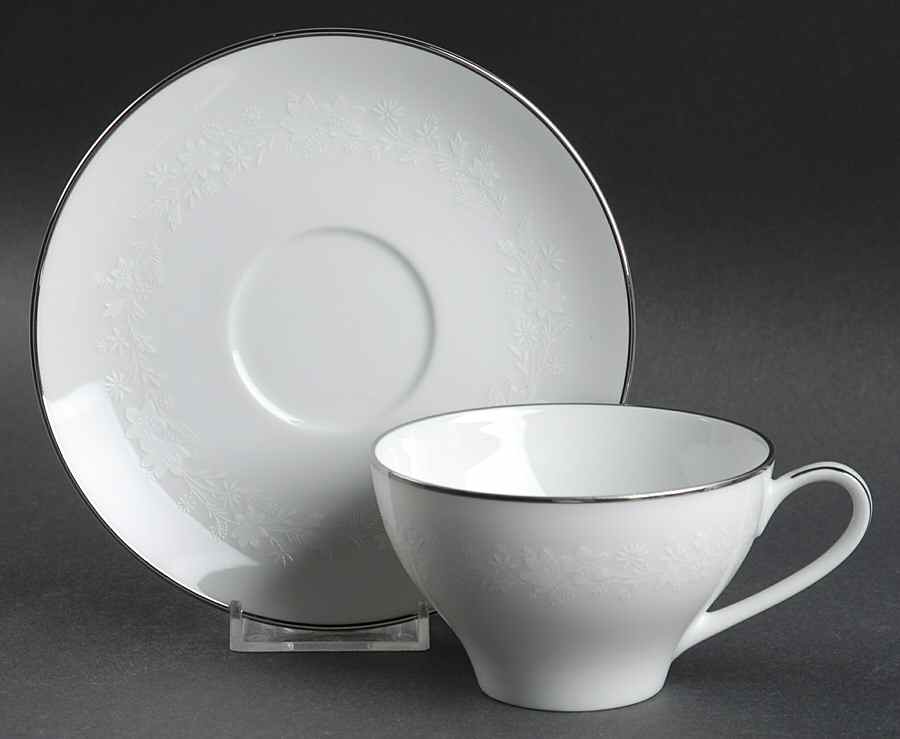 Venetian Lace Flat Cup & Saucer Set by Kenmark-1