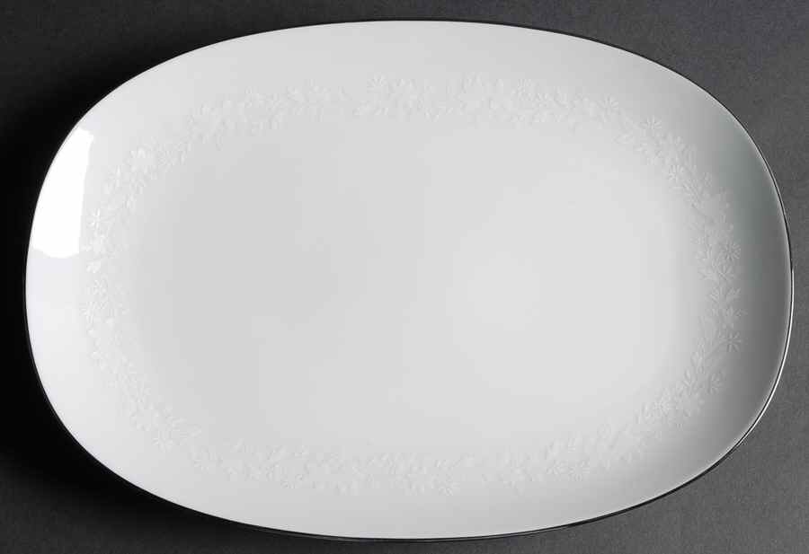 Venetian Lace 13" Oval Serving Platter by Kenmark-1