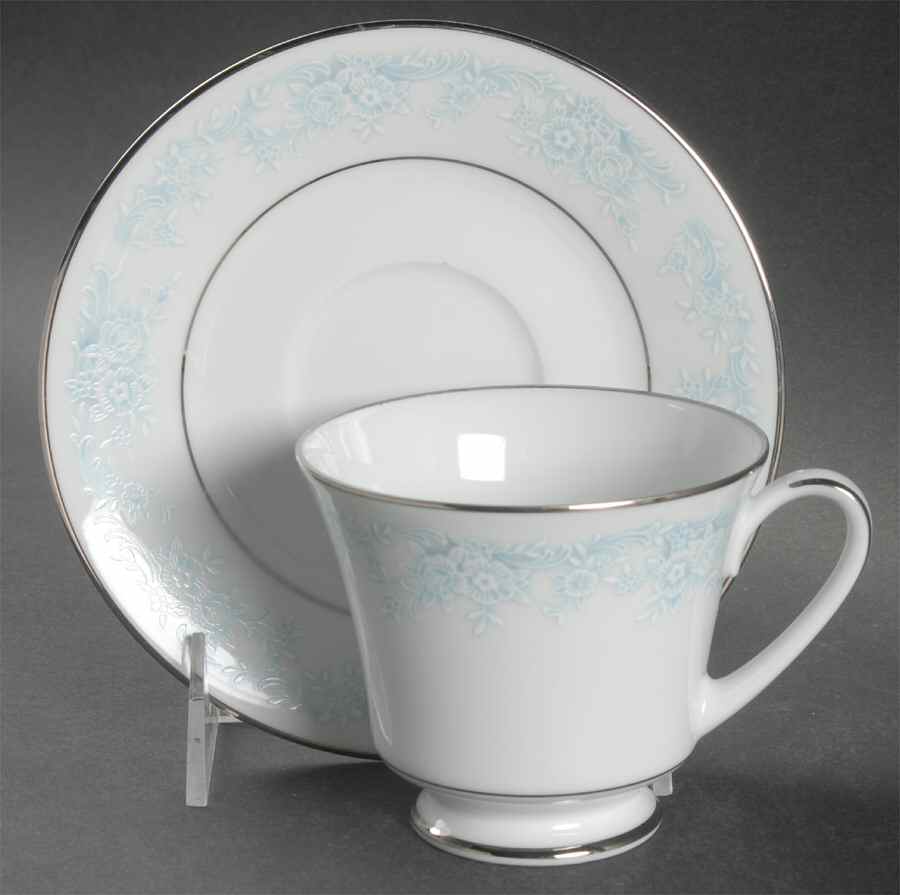 Wisteria Footed Cup & Saucer Set by Kenmark-1