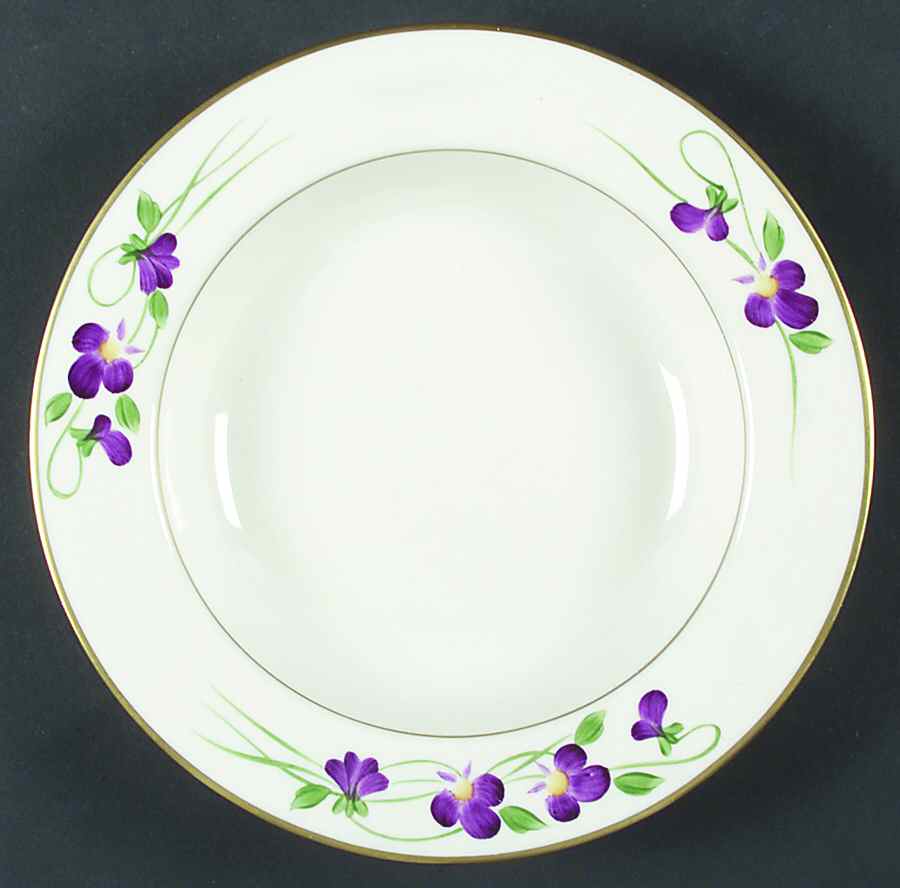 Violet Rim Soup Bowl by Kirk-1