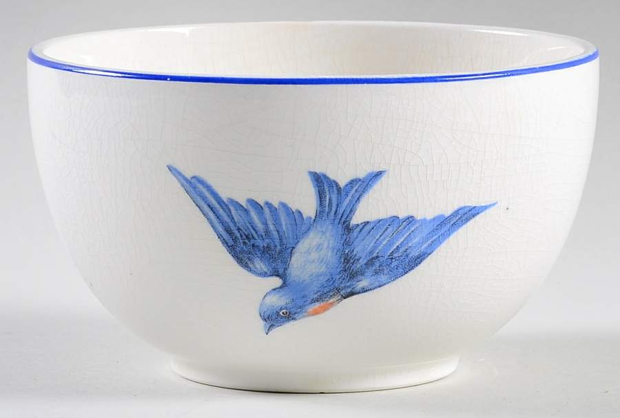 Blue Bird Cranberry Bowl by Knowles, Taylor & Knowles-1