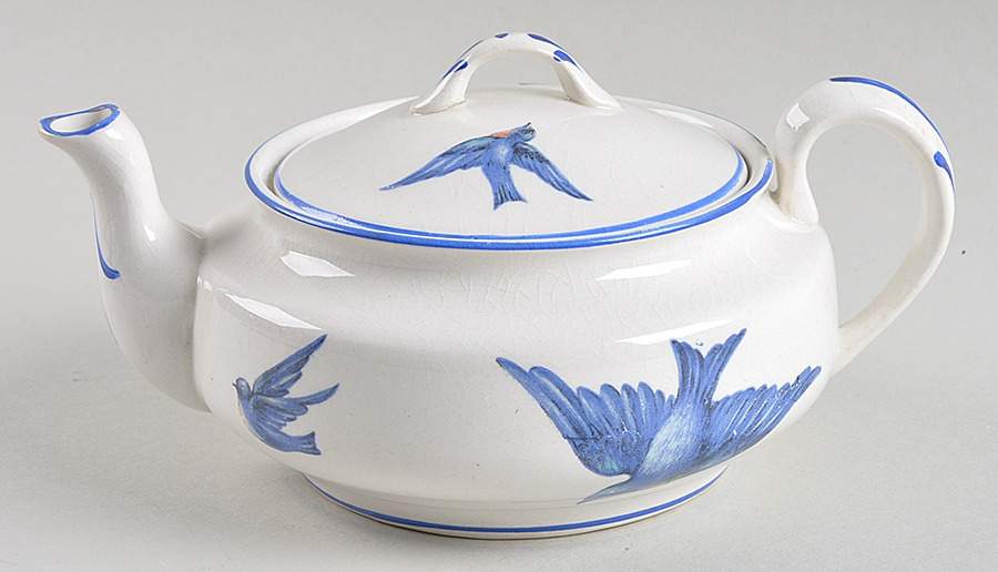 Blue Bird Mini Teapot & Lid by Knowles, Taylor & Knowles-1