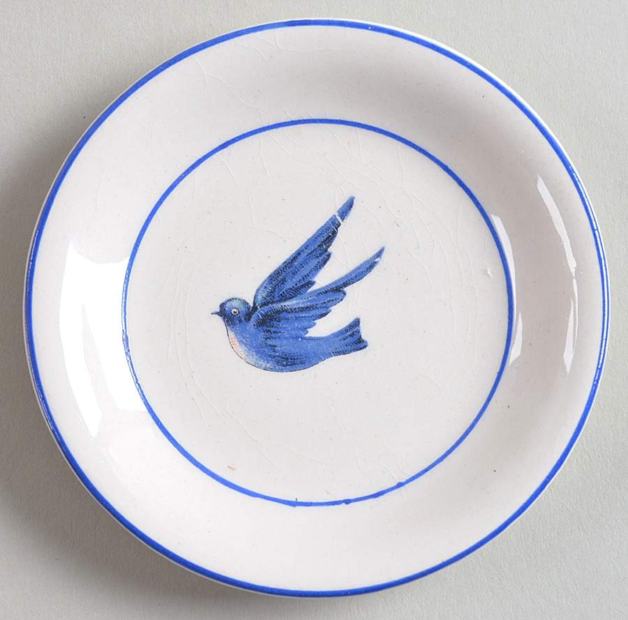 Blue Bird Butter Pat by Knowles, Taylor & Knowles-1