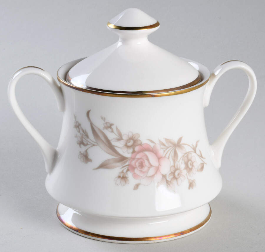 Ivory Rose (USA) Sugar Bowl & Lid by Kensington (USA)-1
