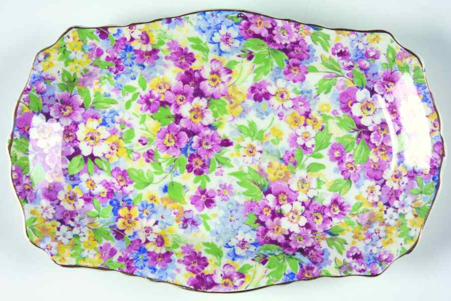Apple Blossom Chintz 7" Kendall Tray by James Kent (England)-1
