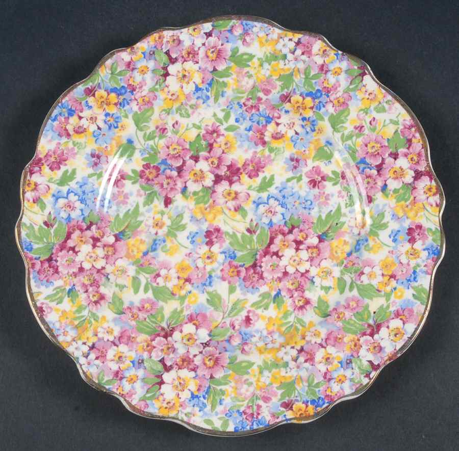 Apple Blossom Chintz Salad Plate by James Kent (England)-1