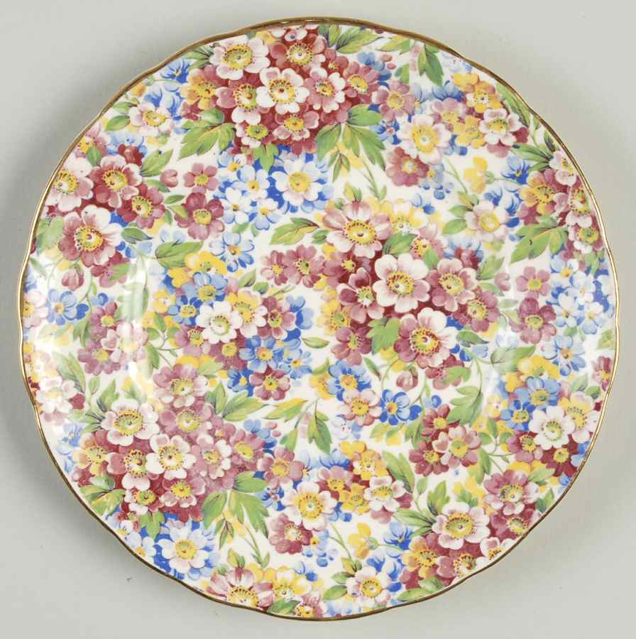 Apple Blossom Chintz Bread & Butter Plate by James Kent (England)-1