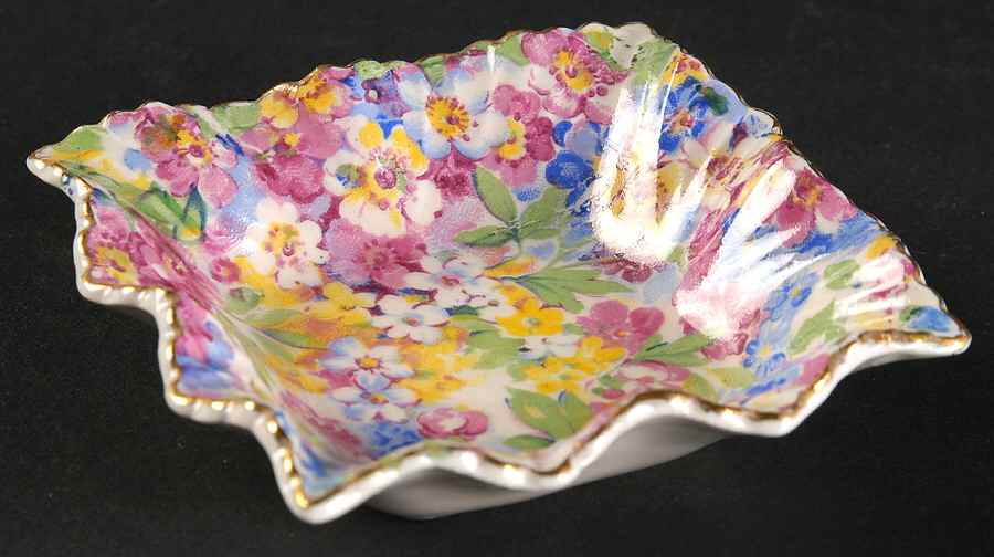 Apple Blossom Chintz Small Ashtray by James Kent (England)-1
