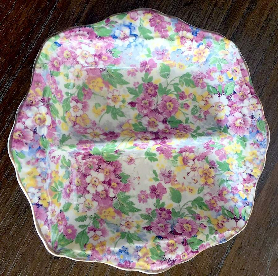 Apple Blossom Chintz 2-Part Relish by James Kent (England)-1