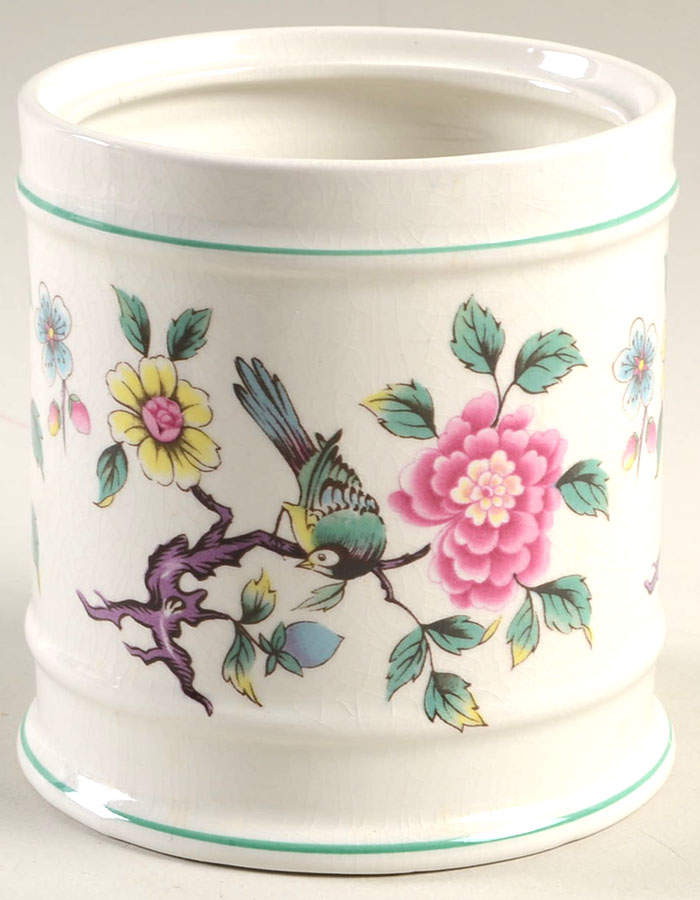 Chinese Rose 7" Storage Jar No Lid by James Kent (England)-1
