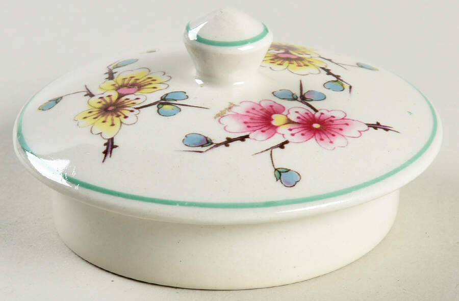 Chinese Rose Lid for Mini Teapot by James Kent (England)-1