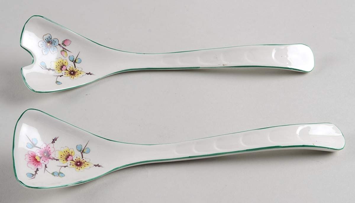 Chinese Rose 2 Piece Salad Set, Solid Piece by James Kent (England)-1