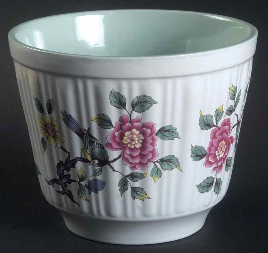 Chinese Rose Medium Cachepot by James Kent (England)-1