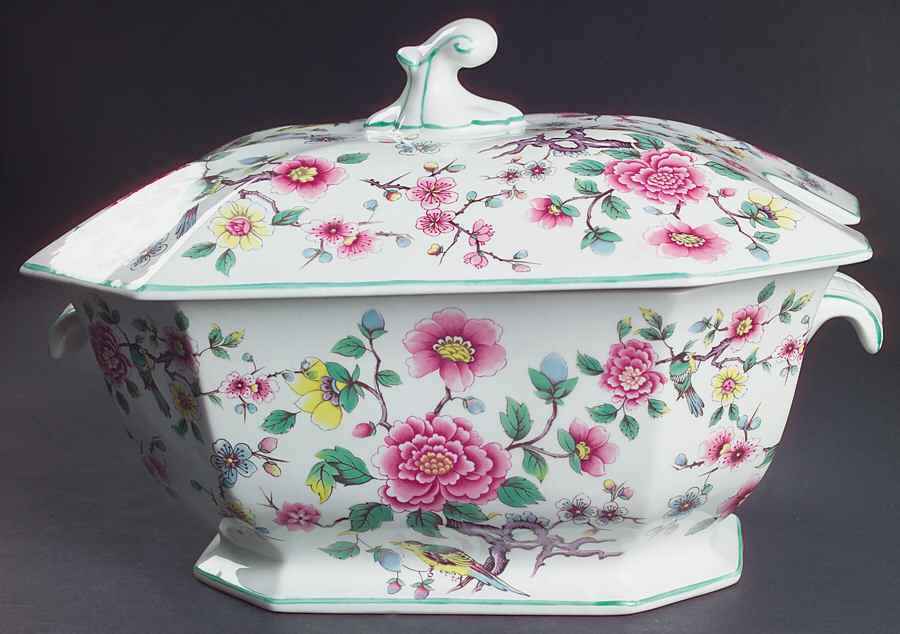 Chinese Rose Tureen &  Lid by James Kent (England)-1