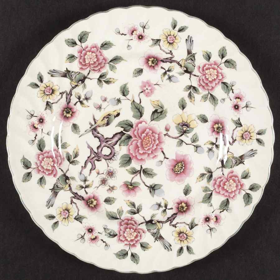 Chinese Rose Dinner Plate by James Kent (England)-1