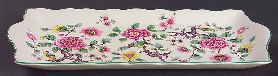 Chinese Rose Small Sandwich Tray by James Kent (England)-1