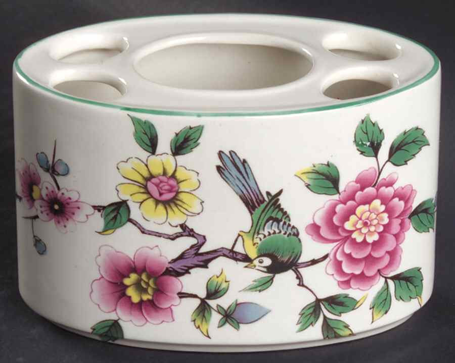 Chinese Rose Toothbrush Holder by James Kent (England)-1