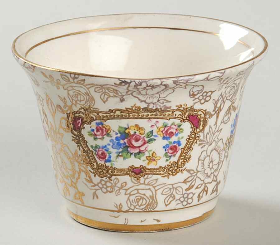 Pompadour (England) Mini Open Sugar Bowl by James Kent (England)-1